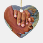Liefde, eenheid, vrede keramisch ornament (Achterkant)