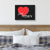 Liefde eenvoudig – geïnspireerd door 1 Korintiërs  Canvas Afdruk (Insitu (Slaapkamer))