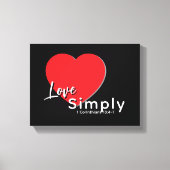 Liefde eenvoudig – geïnspireerd door 1 Korintiërs  Canvas Afdruk (Voorkant)