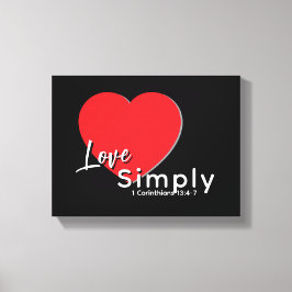 Liefde eenvoudig – geïnspireerd door 1 Korintiërs  Canvas Afdruk