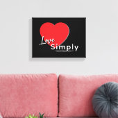 Liefde eenvoudig – geïnspireerd door 1 Korintiërs  Canvas Afdruk (Insitu (Woonkamer))