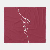 Liefde Eenvoudig Schrift Rood Fleece Deken (Voorkant (Horizontaal))