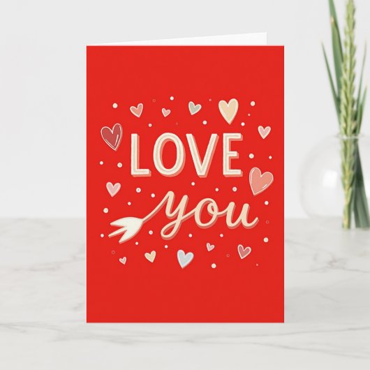 Liefde, Eenvoudige Zoete Kaart (Voorkant)