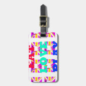 Liefde  Eet Speel kleuren Bagagelabel (Voorkant verticaal)
