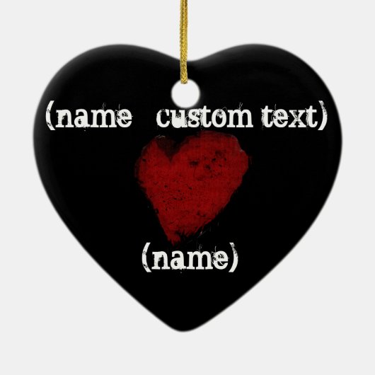 Liefde Eeuwige Liefde Omhelzen Keepsake Gothic Keramisch Ornament (Achterkant)