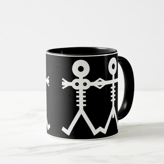 Liefde Eeuwige Skeletten Icon 2007 Art Mok (Voorkant rechts)