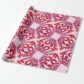 Liefde-effect 3D-typografie op elegant Cadeaupapier (Uitgerold)