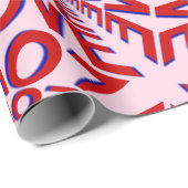 Liefde-effect 3D-typografie op elegant Cadeaupapier (Rol Hoek)