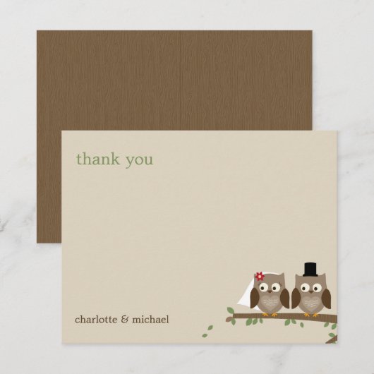 Liefde eigenaars bruiloft Dank je kaarten Notitiekaartje (Voorkant / Achterkant)