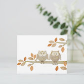 Liefde-eigenaars in bomen briefkaart (Staand voorkant)