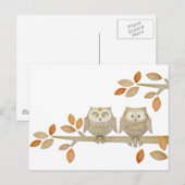 Liefde-eigenaars in bomen briefkaart (Voorkant / Achterkant)