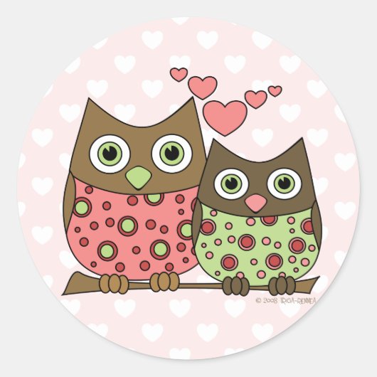 Liefde Eigenaars Ronde Sticker (Voorkant)