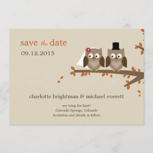 Liefde Eigenaars sparen de datum - Oranje Save The Date