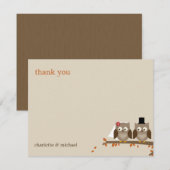 Liefde eigenaren vallen met bruiloft notitiekaartje (Voorkant / Achterkant)