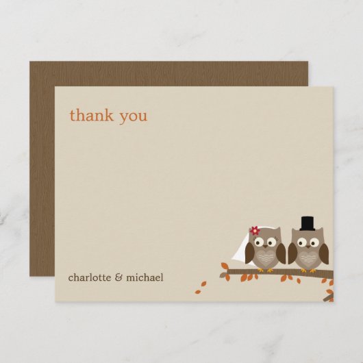 Liefde eigenaren vallen met bruiloft notitiekaartje (Voorkant / Achterkant)