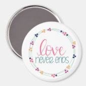 Liefde eindigt nooit magneet (Voorkant / Achterkant)