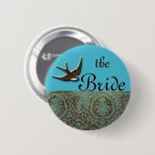 Liefde eindigt nooit ronde button 5,7 cm (Voorkant /achterkant)
