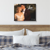 Liefde Elegant Script Bruiloftsfoto Muur Kunst Canvas Afdruk (Insitu (Slaapkamer))