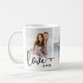 Liefde Elegant Script Koppel 3 Foto Koffiemok (Links)