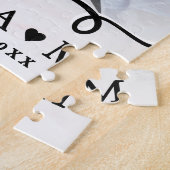 Liefde Elegant Script Koppel Foto Legpuzzel (Zijkant)