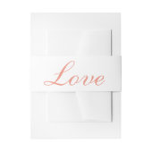 Liefde Elegant Sinaasappel Wit Minimalistische bru Uitnodigingen Wikkel (Voorkant Voorbeeld)