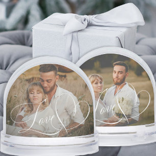 Liefde elegante eenvoudige kalligrafie script 2 fo sneeuwbol