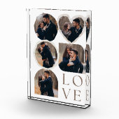 Liefde Elegante Gepersonaliseerde Paar Fotocollage Fotoblokken (Rechts)