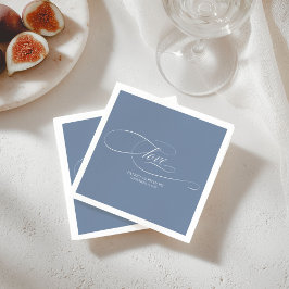 Liefde - Elegante Stofblauwe Bruiloft Servet