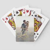 Liefde elegante trouwfoto pokerkaarten (Achterkant)