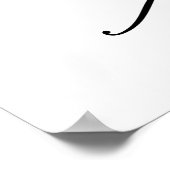 Liefde Elegante Zwarte Script Trouwfoto Poster (Hoek)