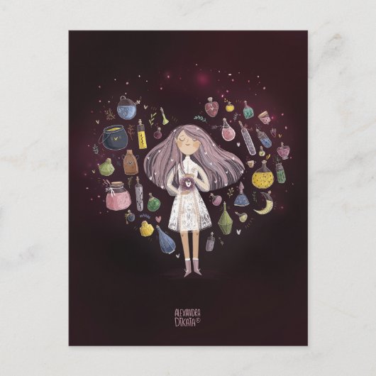 Liefde elixir Valentijnsdag Feestdagenkaart (Voorkant)