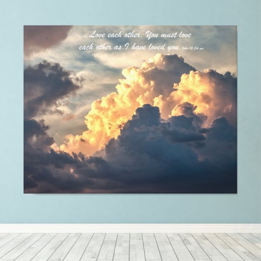 Liefde elke andere ondertitel canvas afdruk (Insitu (Houten vloer))