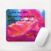 Liefde elke andere Waterverf Roos Bloom Muismat (Met muis)