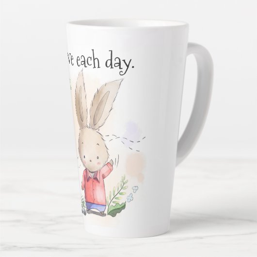 Liefde elke dag Latte Mok (Rechterhoek)