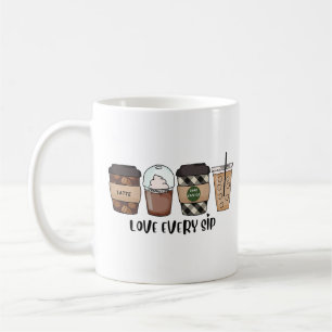 Liefde elke sip koffiemok