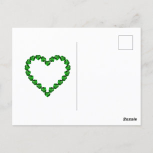 Liefde – Emerald Green Edelsteen Lettering Briefkaart