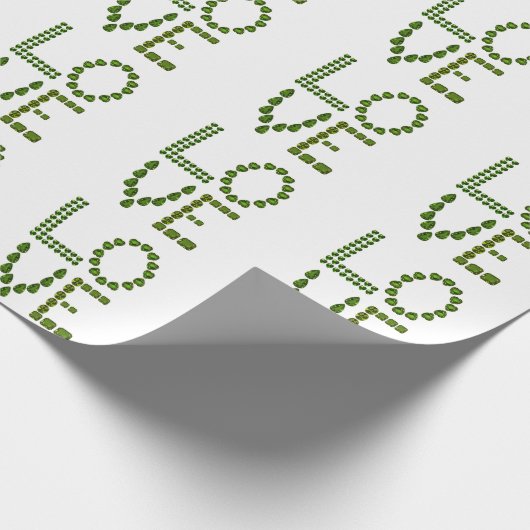 Liefde – Emerald Green Edelsteen Lettering Cadeaupapier (Hoek)