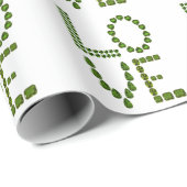 Liefde – Emerald Green Edelsteen Lettering Cadeaupapier (Rol Hoek)