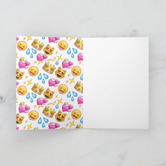 liefde emoji kaart (Binnen)