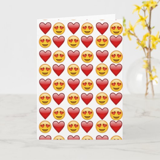 liefde emoji kaart (Gele Bloem)