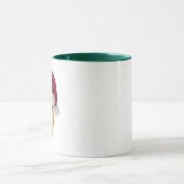 Liefde Emoji kus onder maretak kerst mok (Midden)