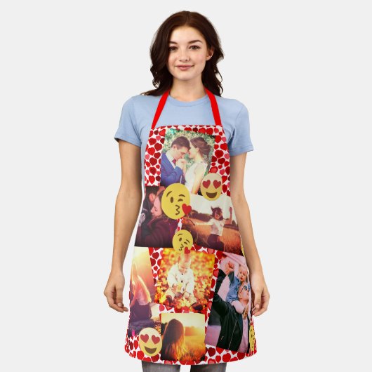 Liefde Emoji's Deel de Liefde in Stijl Schort (Gedragen)