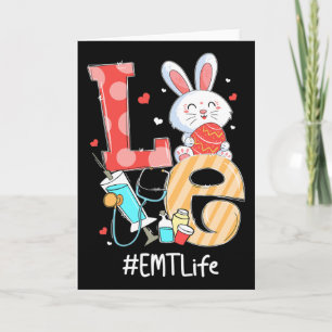 Liefde Emt Leven Verpleegster Schattig Pasen Konij Kaart