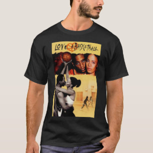 Liefde en basketbaldekking T shirt