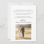 Liefde en bedankt 2 foto elegant script bruiloft (Achterkant)