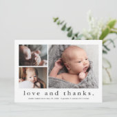 Liefde en Bedankt 3 Foto Baby (Staand voorkant)