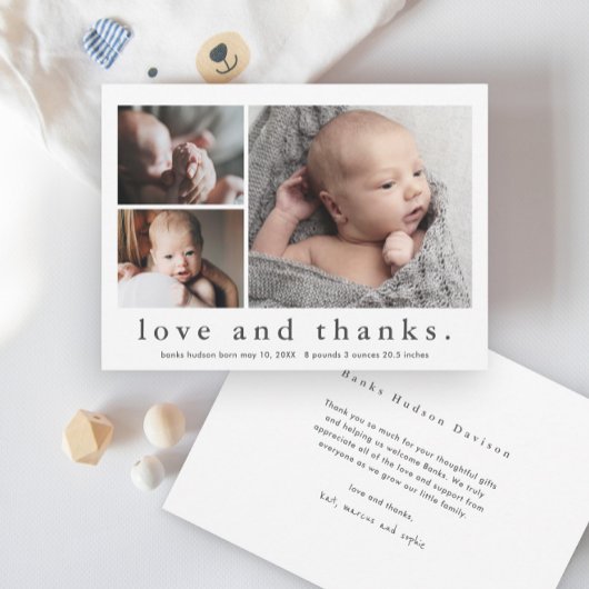 Liefde en Bedankt 3 Foto Baby