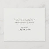 Liefde en Bedankt 3 Foto New Baby Hartelijk dank (Achterkant)