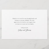 Liefde en Bedankt 3 Foto New Baby Hartelijk dank Flyer (Achterkant)