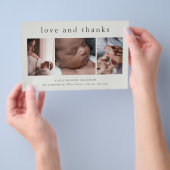 Liefde en Bedankt 3 Foto New Baby Hartelijk dank Flyer (Hand)
